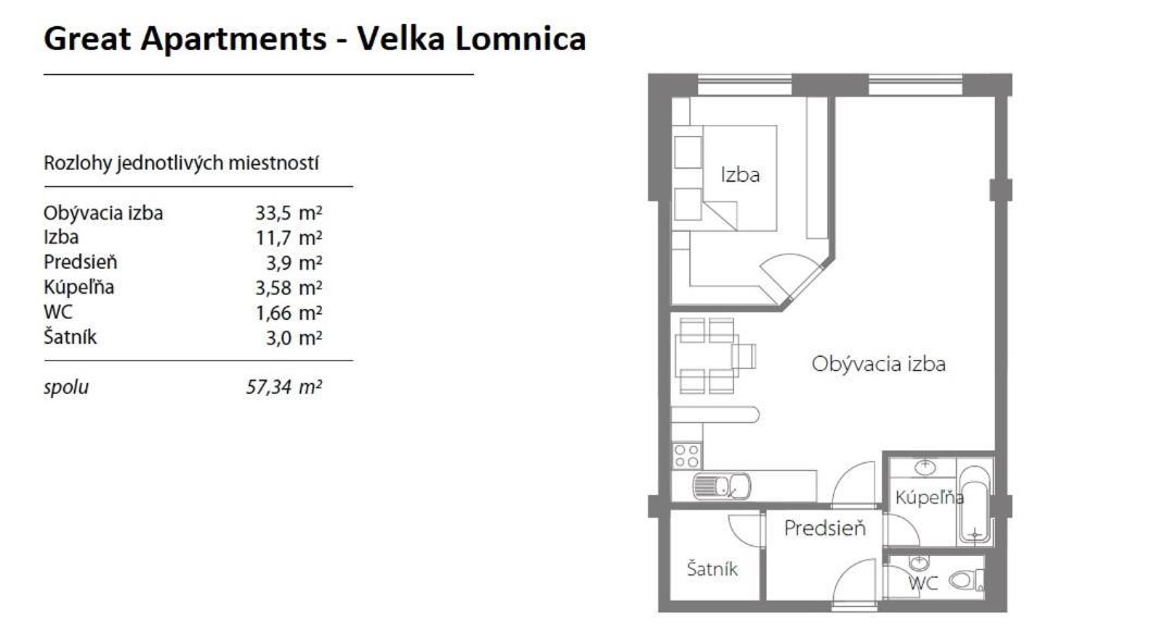 Tatrystay Great Apartment Велка Ломница Екстериор снимка